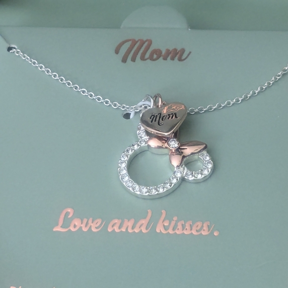 Disney Silver and Rose Gold Mom Necklace - Picture 2 of 3